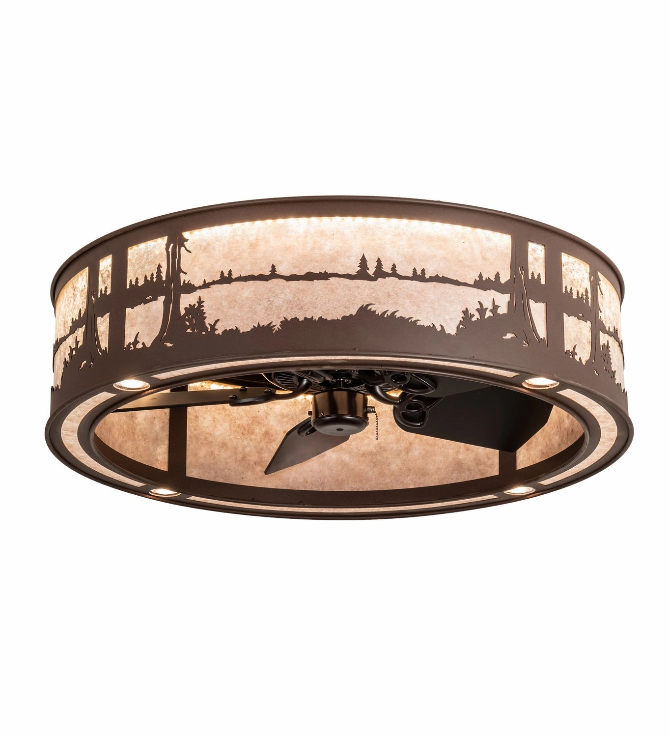 Quiet Pond LED Chandel-Air compact small fans for bedrooms