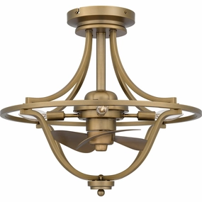 Quoizel Fandelier Four Light Fandelier Weathered Brass best small fans for home and travel