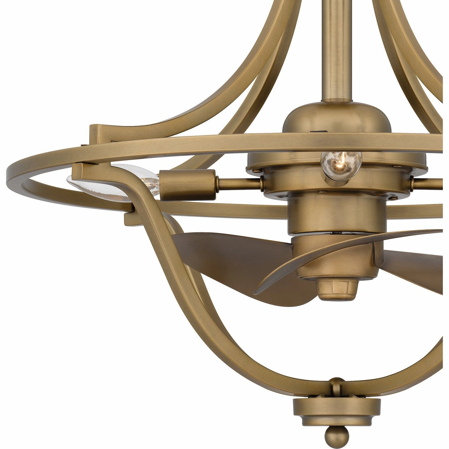 Quoizel Fandelier Four Light Fandelier Weathered Brass