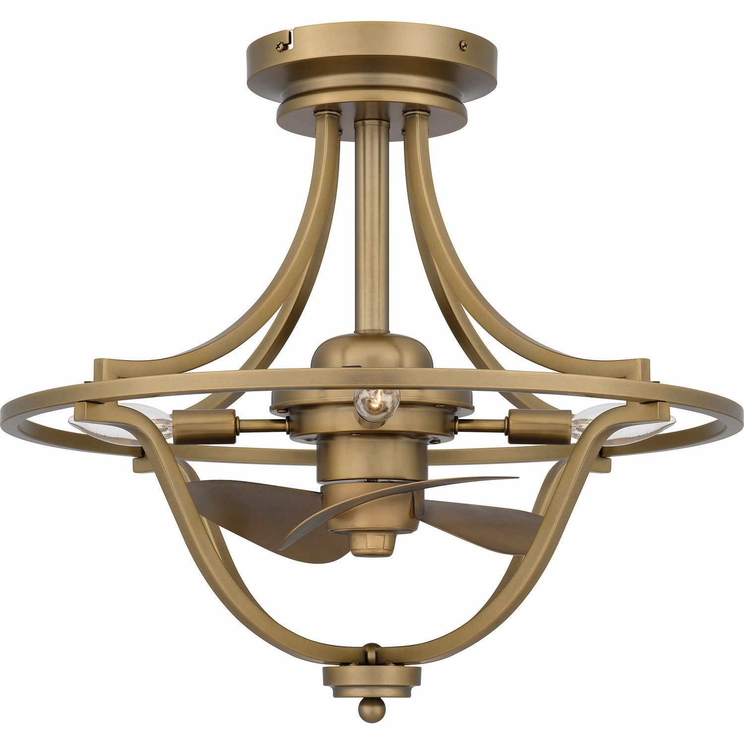 Quoizel Fandelier Four Light Fandelier Weathered Brass best small fans for home and travel