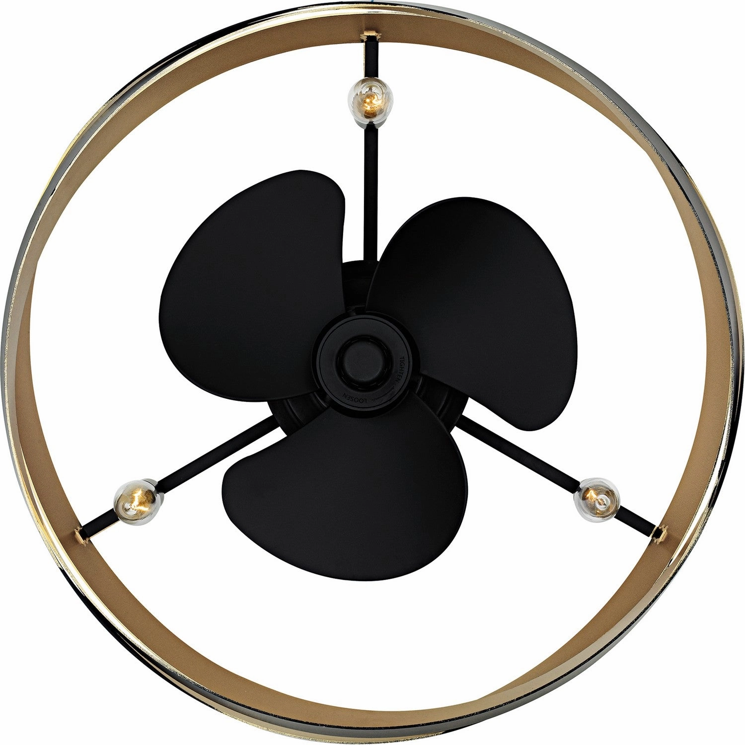 Quoizel Fandelier Three Light Fan Light Matte Black