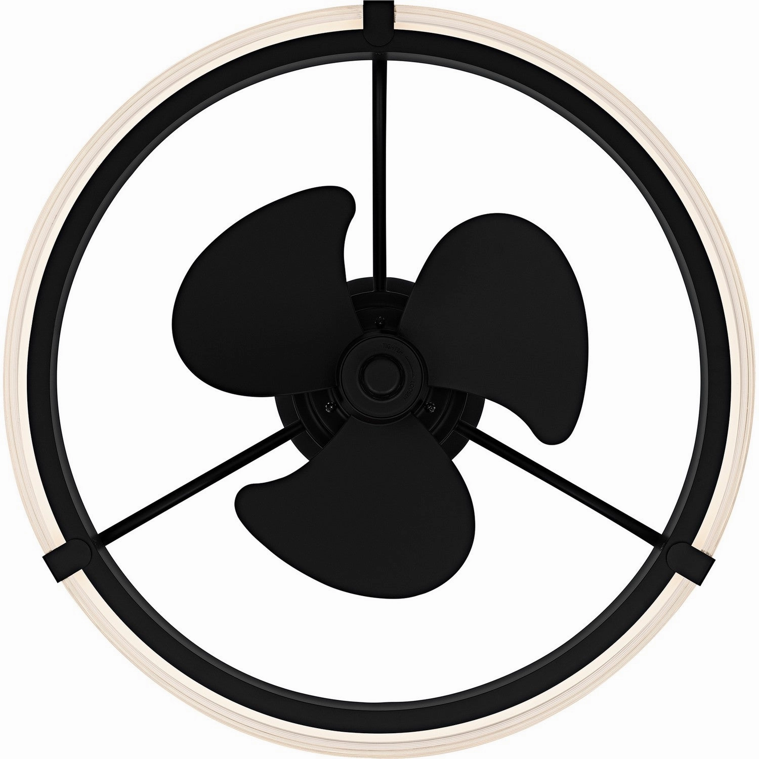 Quoizel Semi-Flush Mount LED Fan Light Matte Black