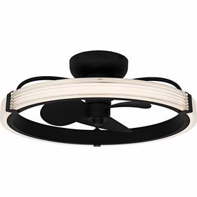 Quoizel Semi-Flush Mount LED Fan Light Matte Black best small fans for home and travel