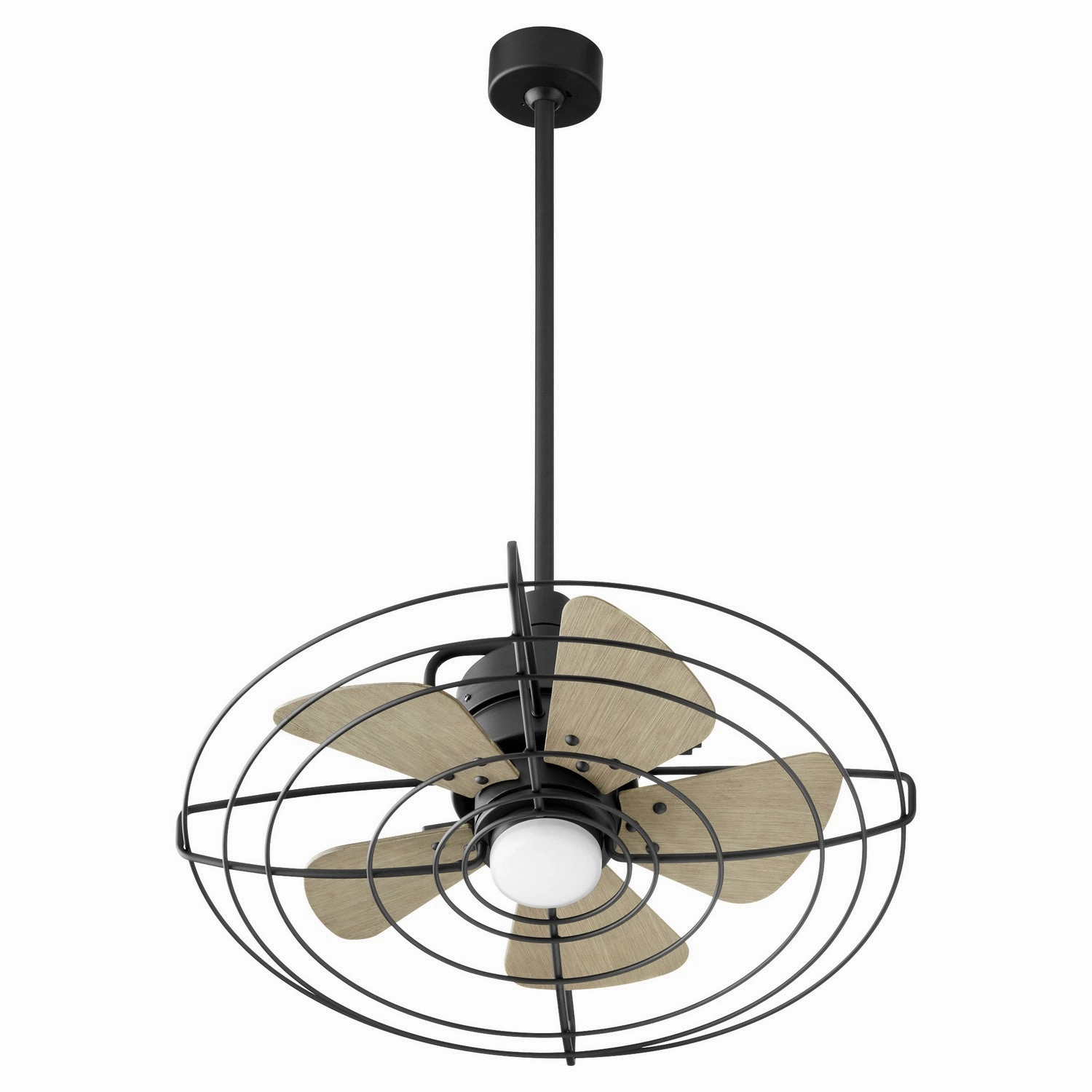 Quorum Bandit 24" Indoor/Outdoor 18W LED Swivel Patio Fan with Wall Control outdoor fans store with multiple collections