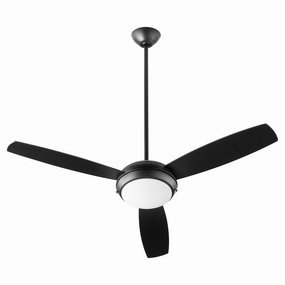 Quorum Expo Pull Chain Ceiling Fan with 18W LED low-noise indoor fans for peaceful settings