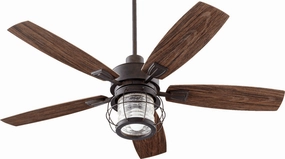 Quorum Galveston 52" Outdoor Pull Chain Patio Fan with 9W LED Light outdoor fans store with multiple collections