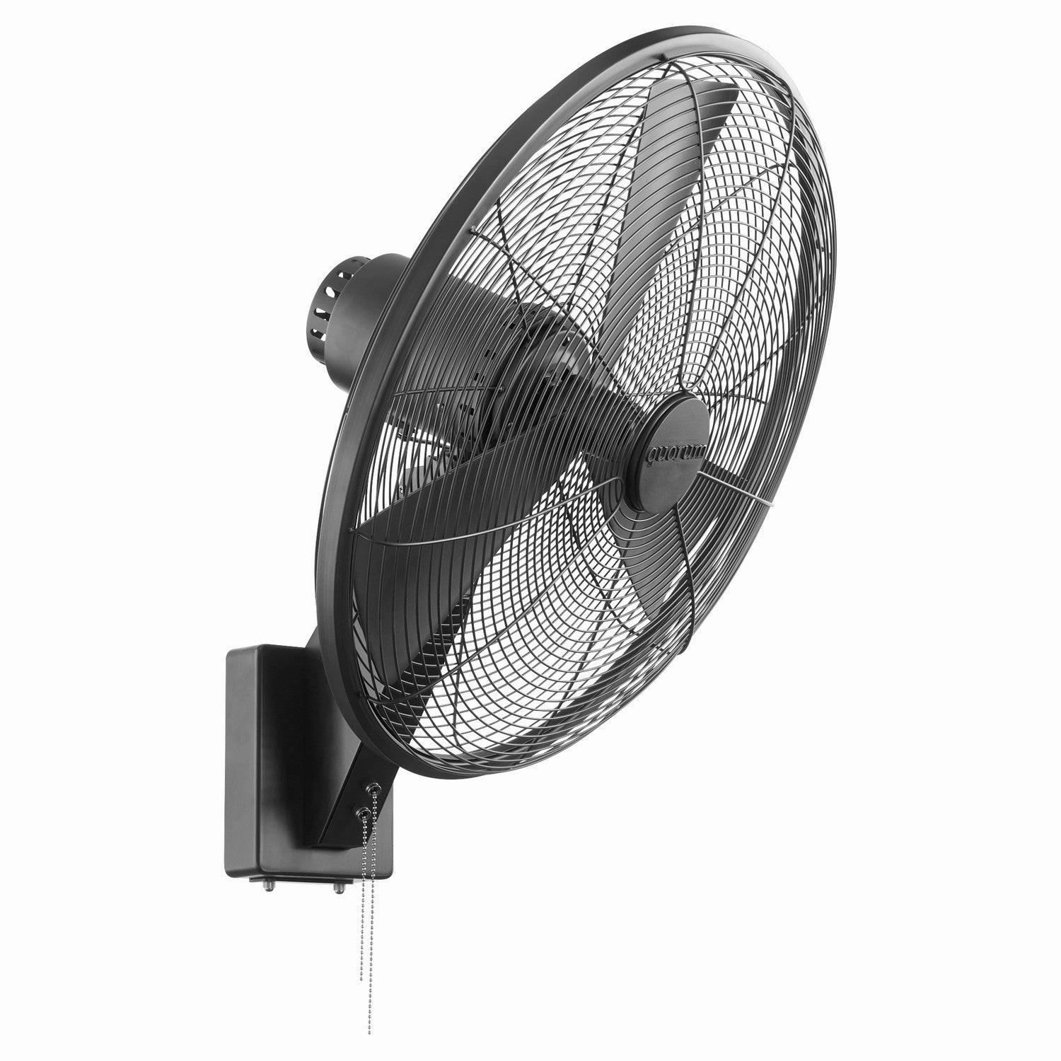 Quorum Impulse 20" Indoor/Outdoor Wall Fan in Matte Black