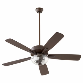 Quorum Ovation 52" 2 Light 18W LED Indoor Pull Chain Ceiling Fan Ceiling fan with adjustable speed settings
