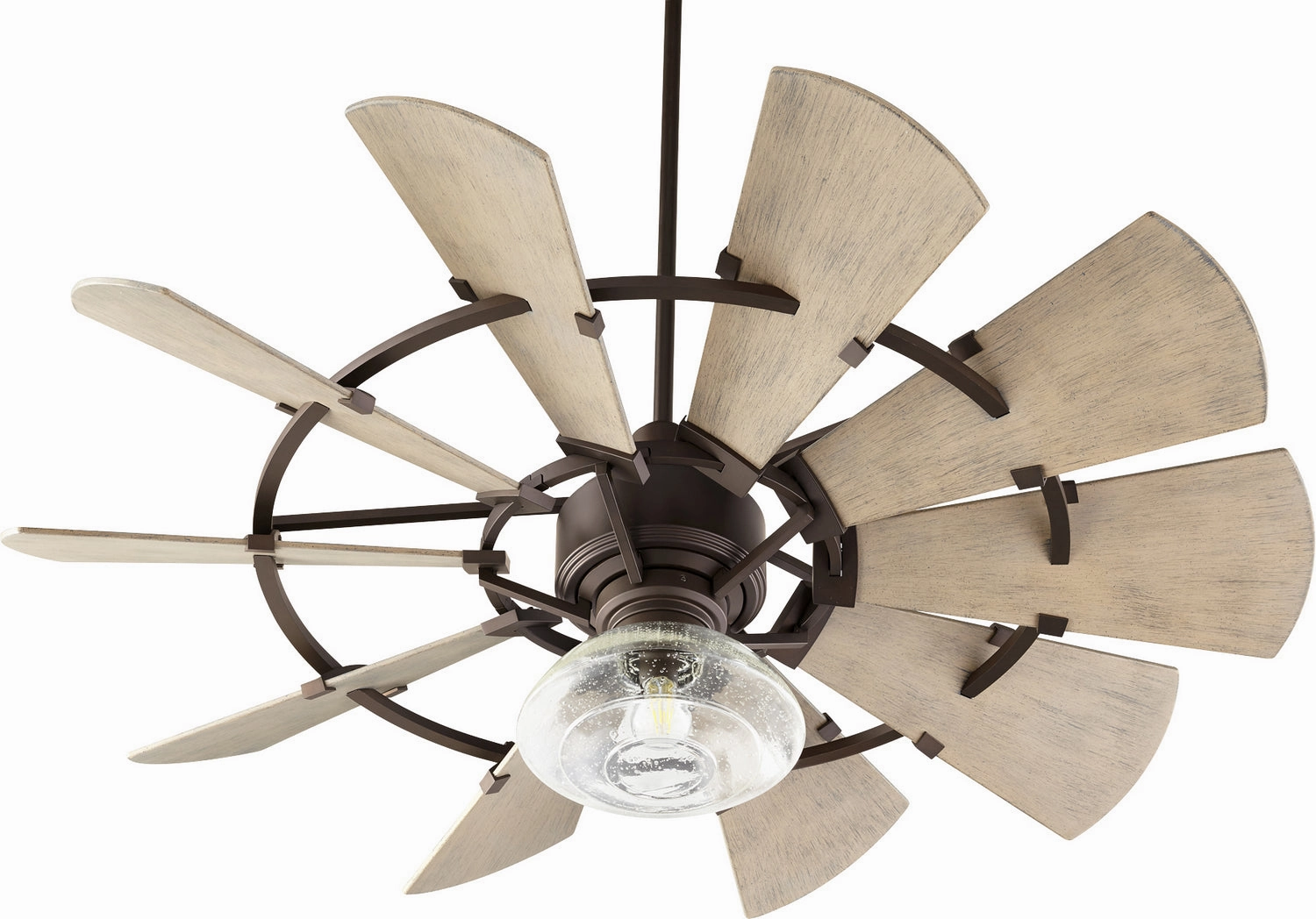 Quorum Windmill Indoor/Outdoor DC Farmhouse Patio Fan with Remote