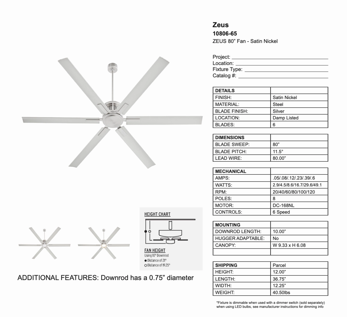 Quorum Zeus Smart Indoor/Outdoor LED Patio Fan