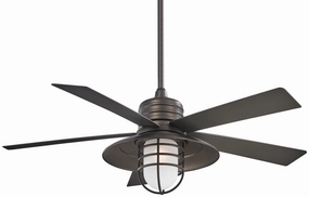 Rainman Led 54" Ceiling Fan Smoked Iron weatherproof fans for outdoor environments