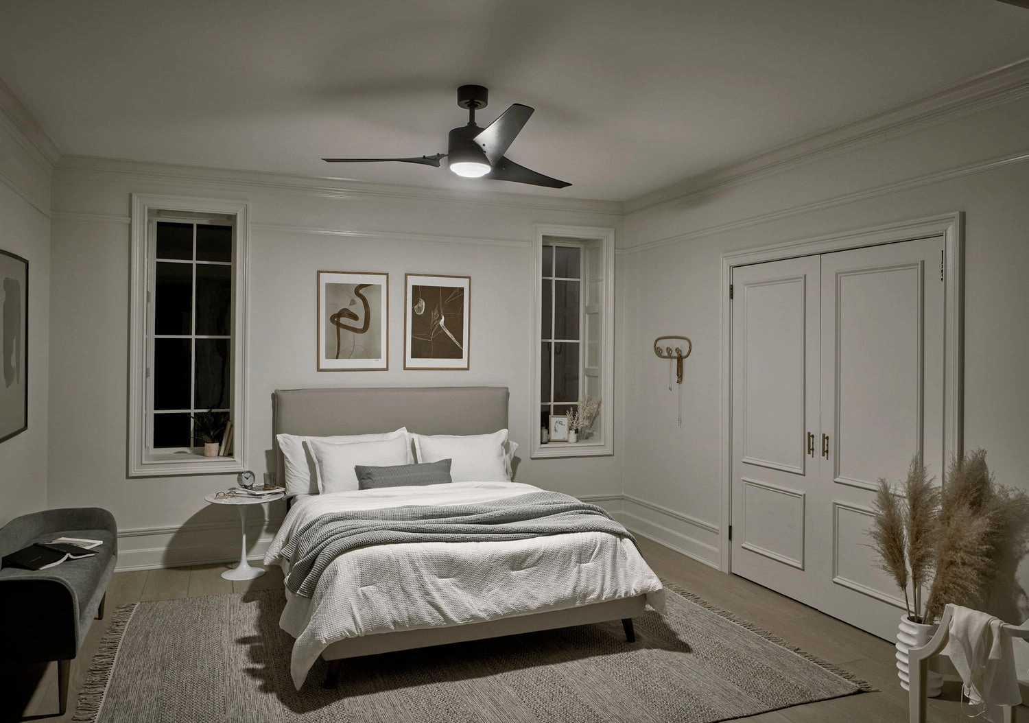 Rana 60"Ceiling Fan Satin Black
