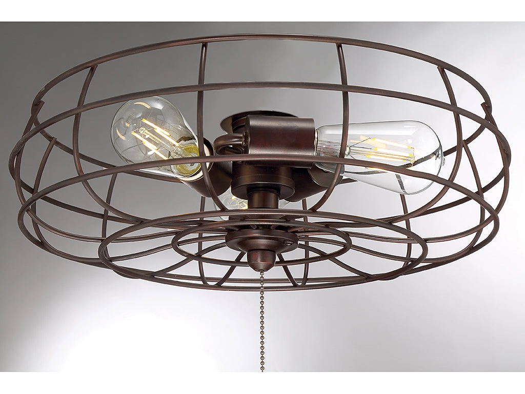 Ratcliffe Three Light Fan Light Kit Oil Rubbed Bronze