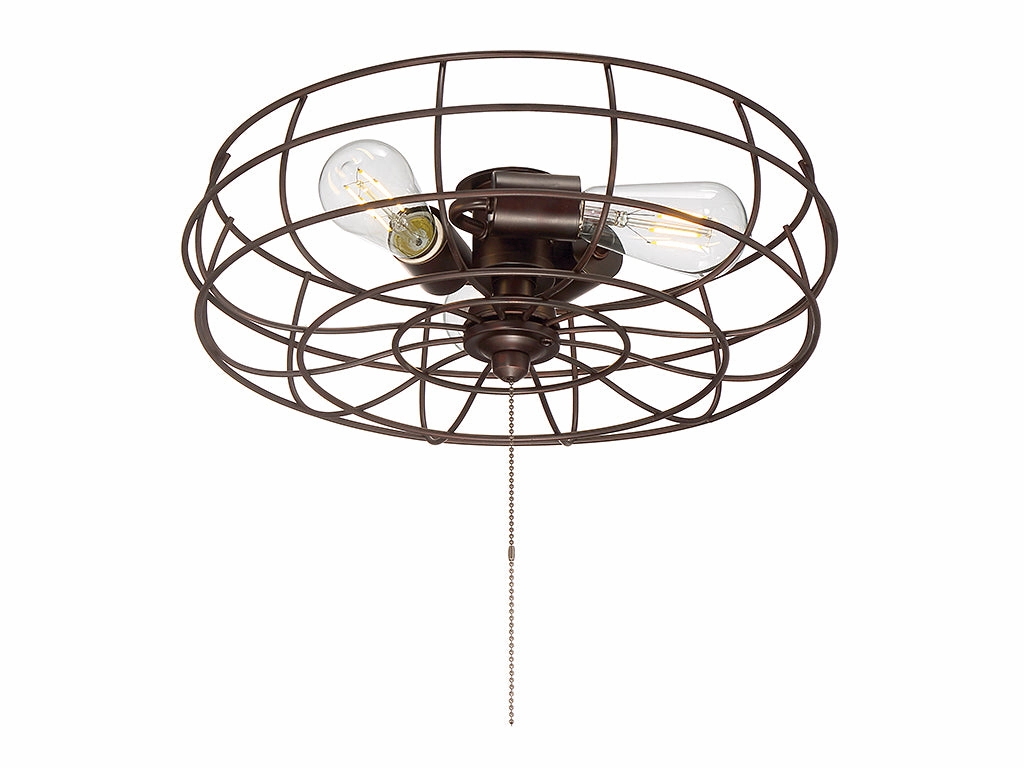 Ratcliffe Three Light Fan Light Kit Oil Rubbed Bronze