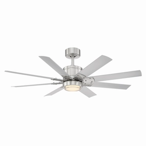 Renegade 52"Ceiling Fan Brushed Nickel/Titanium Silver weatherproof fans for outdoor environments