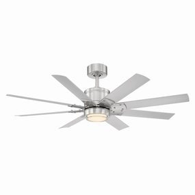 Renegade 52"Ceiling Fan Brushed Nickel/Titanium Silver weatherproof fans for outdoor environments