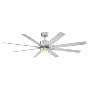 Renegade 66"Ceiling Fan Brushed Nickel/Titanium Silver weatherproof fans for outdoor environments