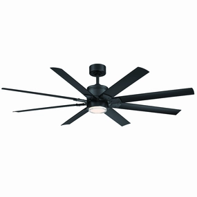 Renegade 66"Ceiling Fan Matte Black weatherproof fans for outdoor environments