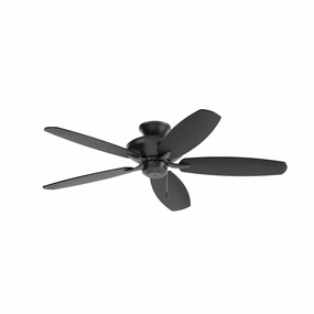 Renew 52"Ceiling Fan Satin Black oscillating medium fans with strong airflow