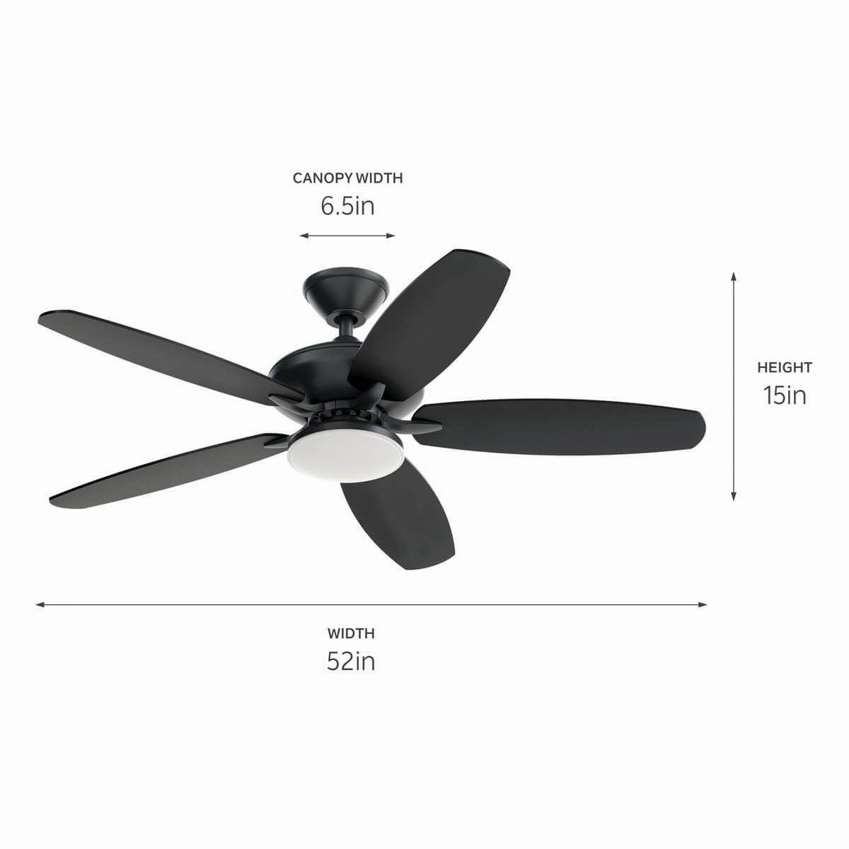 Renew Designer 52"Ceiling Fan Satin Black