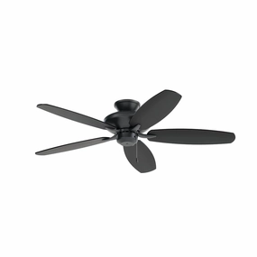 Renew Patio 52"Ceiling Fan Satin Black indoor electric fans with remote control
