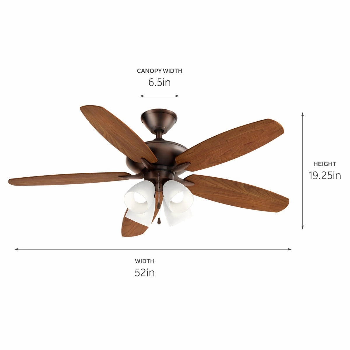 Renew Premier 52"Ceiling Fan Oil Brushed Bronze
