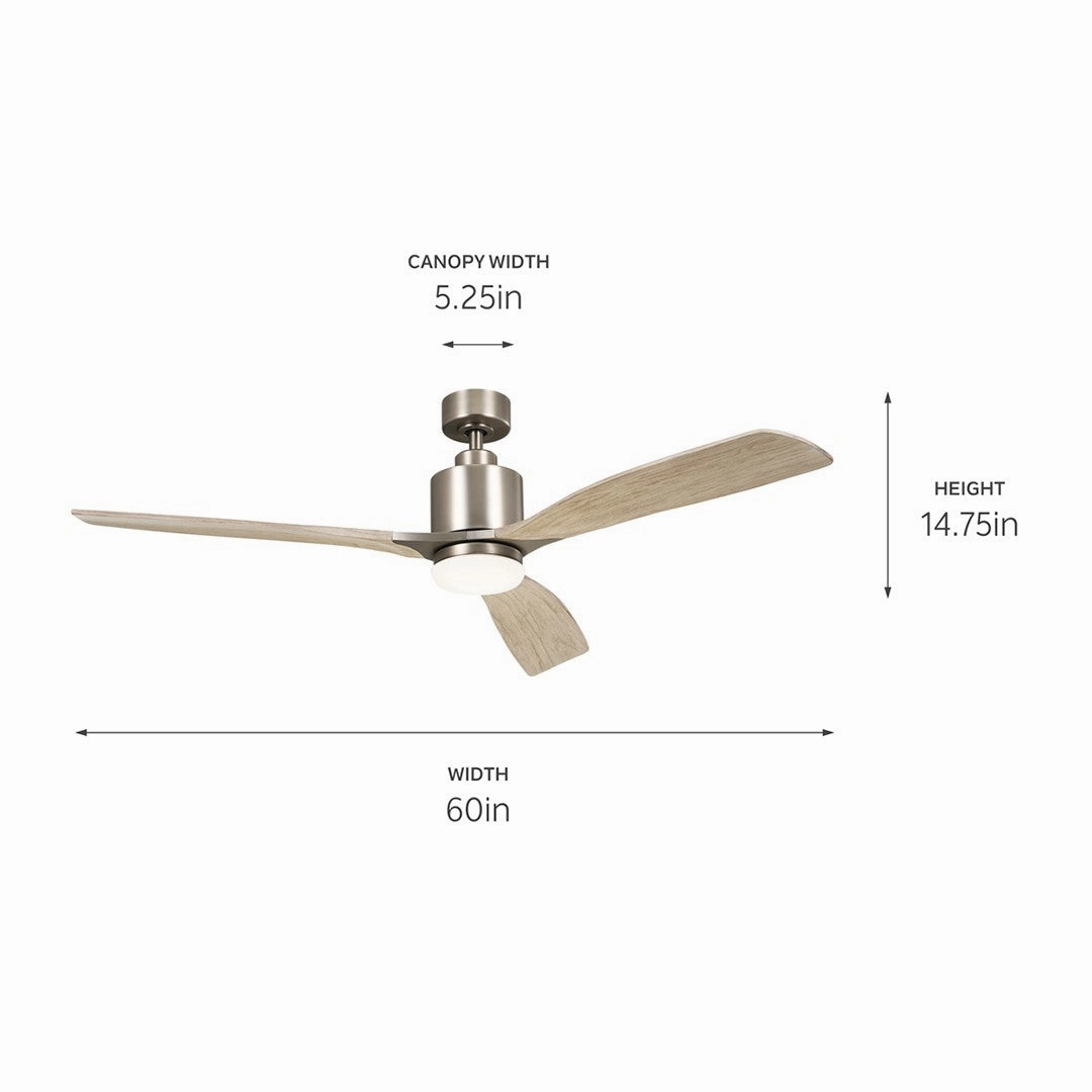 Ridley II 60"Ceiling Fan Antique Pewter