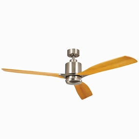 Ridley II 60"Ceiling Fan Brushed Stainless Steel home fans with built-in timer settings