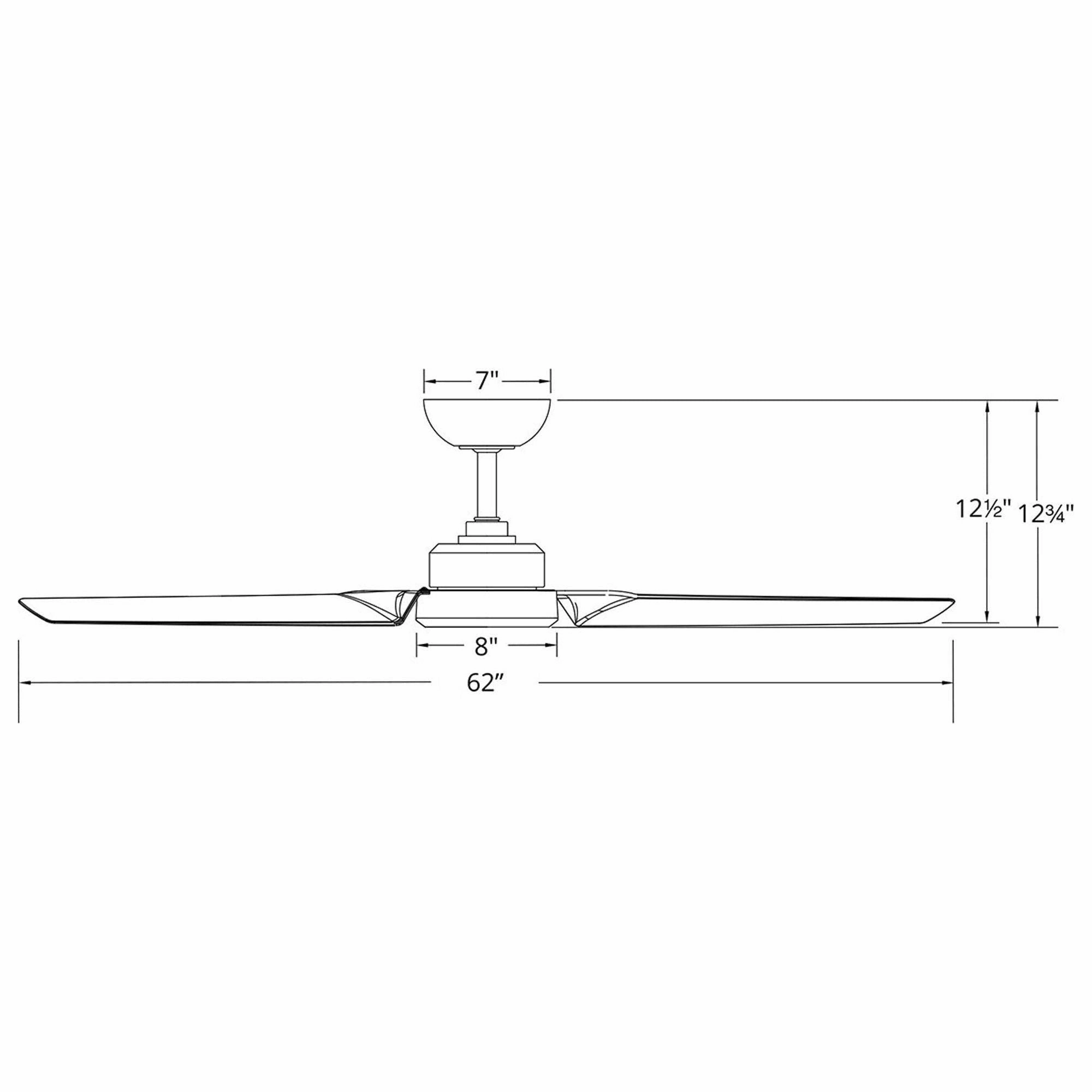 Roboto Indoor/Outdoor 3-Blade 62" Smart Ceiling Fan with Remote Control
