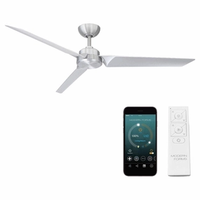 Roboto Indoor/Outdoor 3-Blade 62" Smart Ceiling Fan with Remote Control quiet ceiling fans with remote control