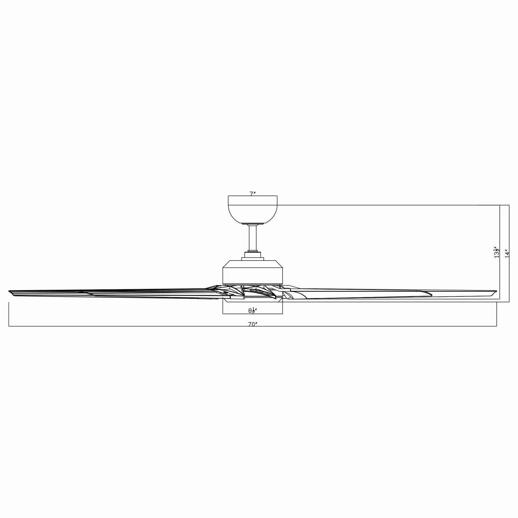 Roboto XL Indoor/Outdoor 8-Blade 70" Smart Ceiling Fan with LED Light Kit and Remote Control