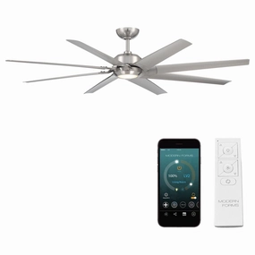 Roboto XL Indoor/Outdoor 8-Blade 70" Smart Ceiling Fan with LED Light Kit and Remote Control efficient ceiling fans for home cooling