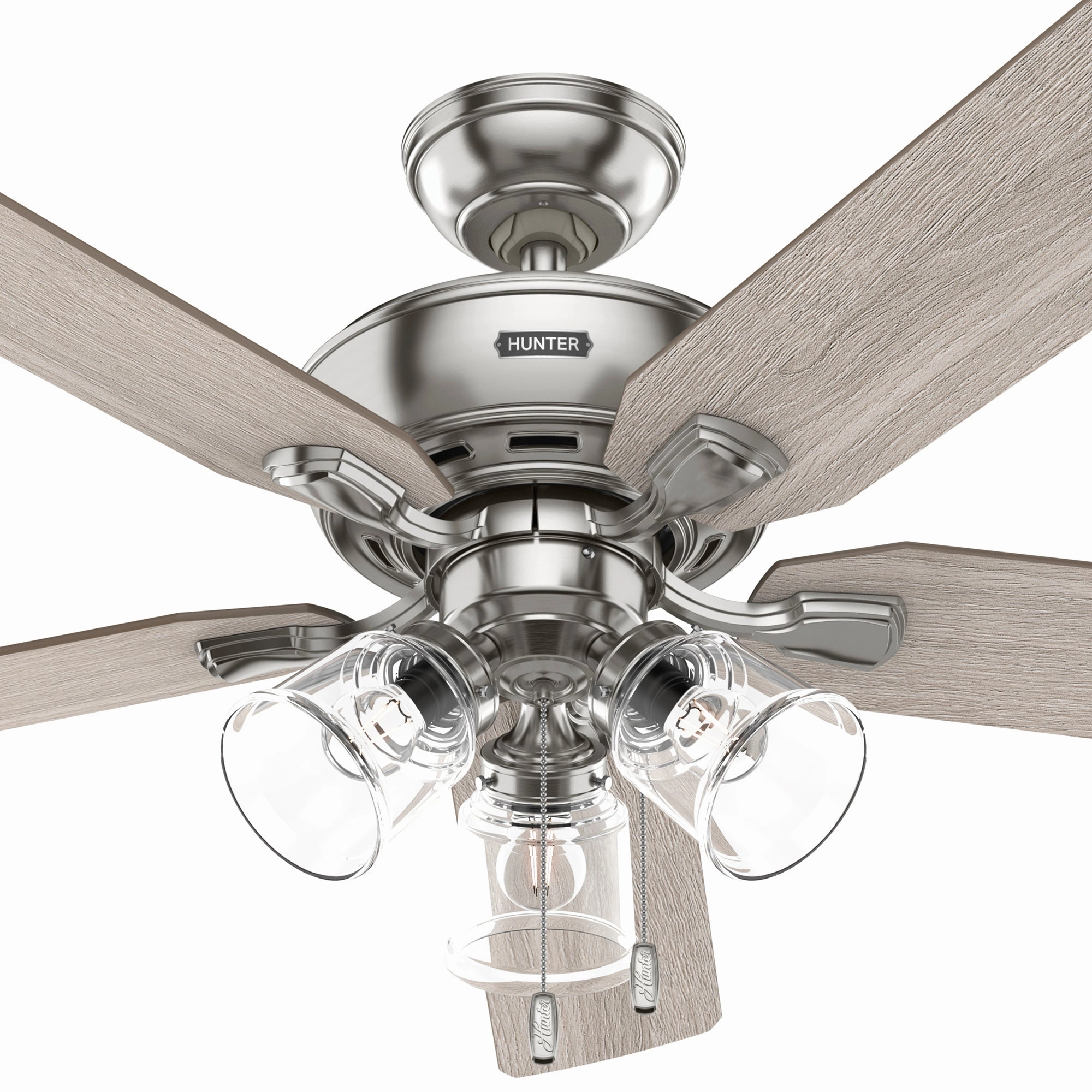 Rosner 52"Ceiling Fan Brushed Nickel