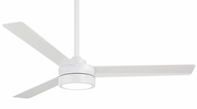Roto Led 52"Ceiling Fan Flat White lightweight fans for moving around easily