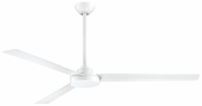 Roto Xl 62"Ceiling Fan Flat White weatherproof fans for outdoor environments