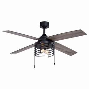 Rowan 52"Ceiling Fan Matte Black portable medium fans with handle design