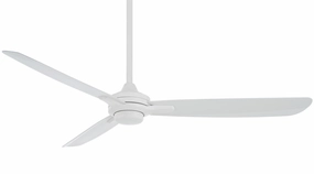 Rudolph Wet 60"Ceiling Fan Flat White outdoor exterior fans for patio cooling