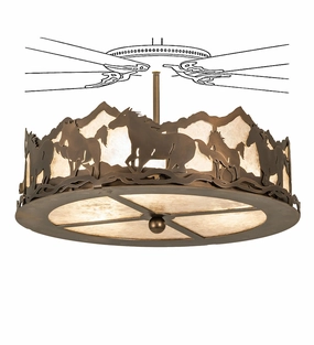 Running Horses LED Fan Light adjustable fans for targeted cooling
