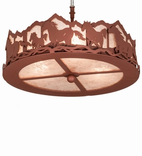 Running Horses LED Fan Light Fixture portable electric fans for dorm rooms