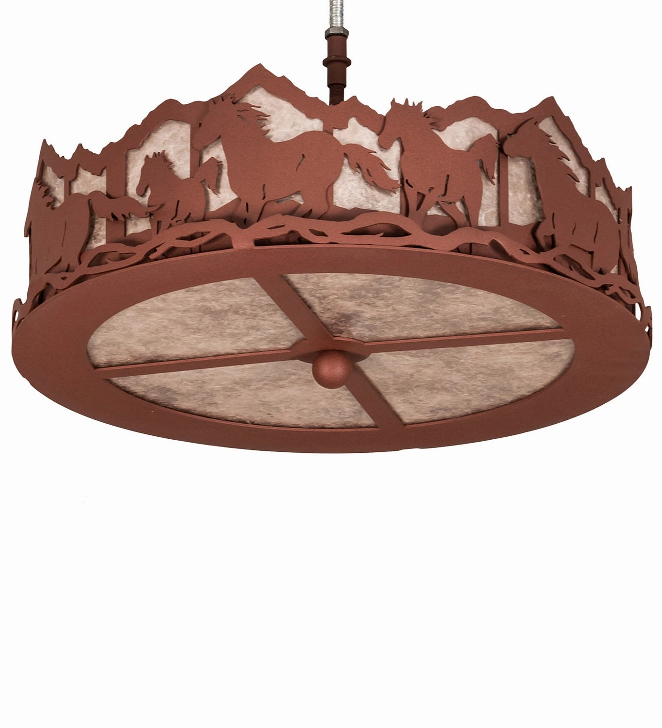 Running Horses LED Fan Light Fixture