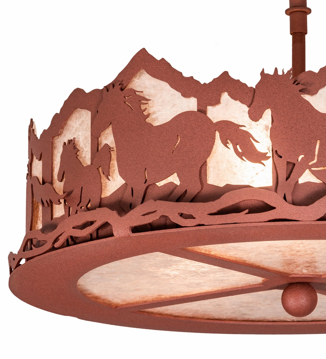 Running Horses LED Fan Light Fixture