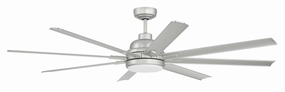 Rush 65 65"Ceiling Fan Painted Nickel compact medium fans for desks and counters