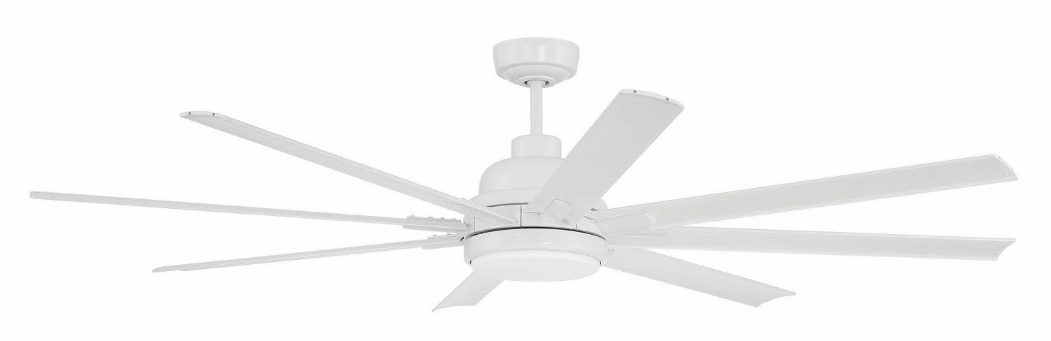 Rush 65 65"Ceiling Fan White energy-efficient medium fans with remote