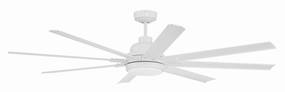 Rush 65 65"Ceiling Fan White energy-efficient medium fans with remote