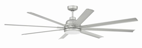 Rush 72 72"Ceiling Fan Painted Nickel quiet electric fans for home use