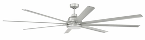 Rush 84 84"Ceiling Fan Painted Nickel outdoor exterior fans for patio cooling