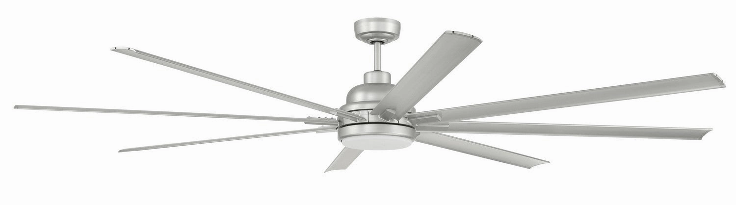 Rush 84 84"Ceiling Fan Painted Nickel large electric fans for spacious rooms