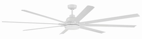Rush 84 84"Ceiling Fan White outdoor exterior fans for patio cooling