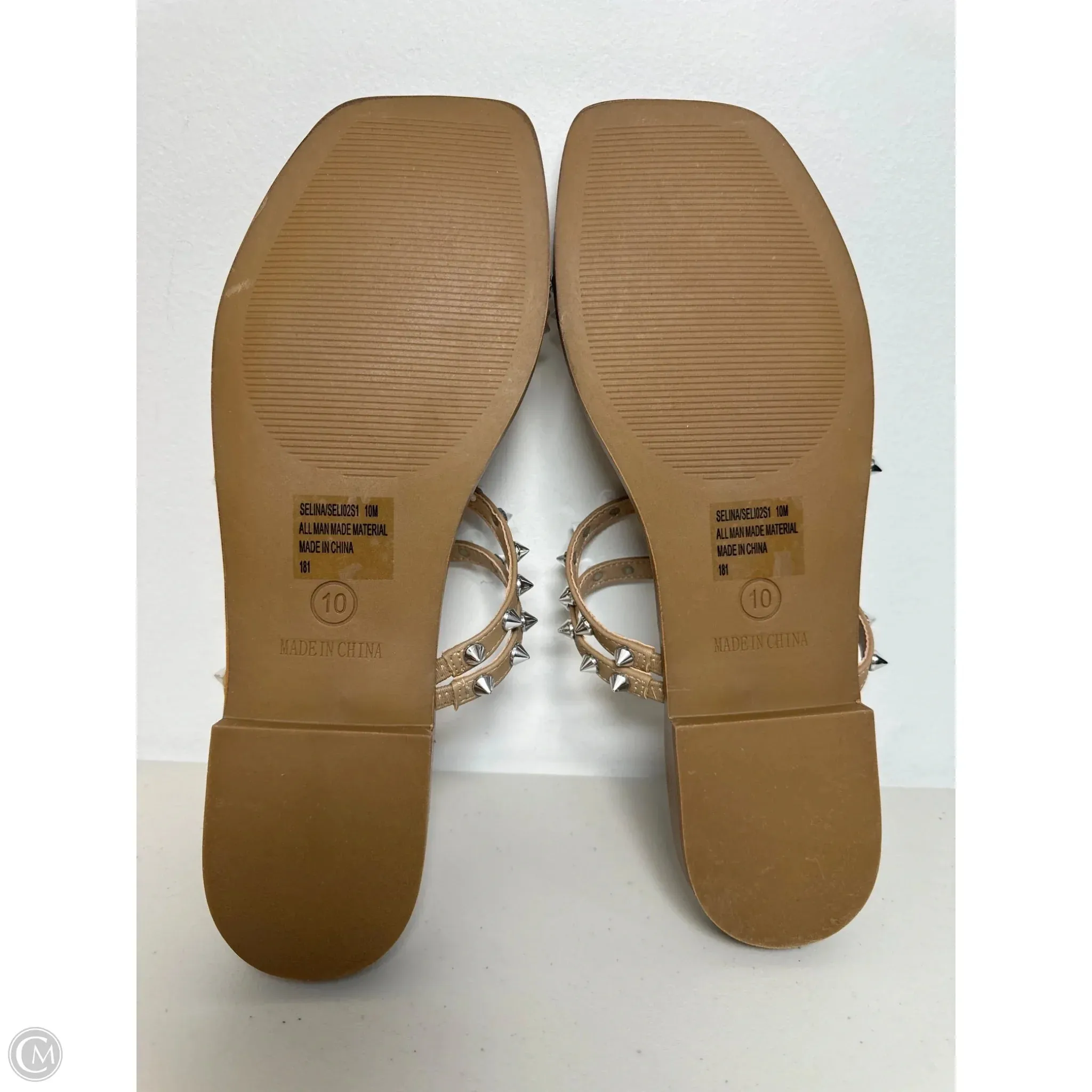 Sandals Flats By Steve Madden In Tan, Size: 10