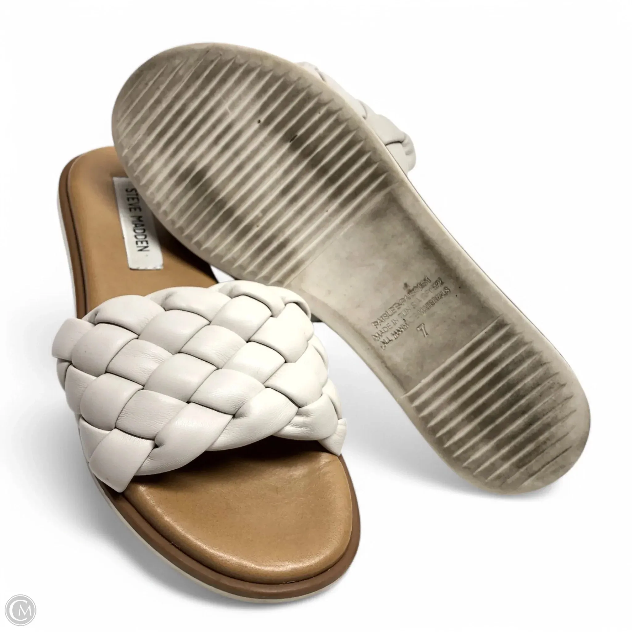 Sandals Flats By Steve Madden In White, Size: 7